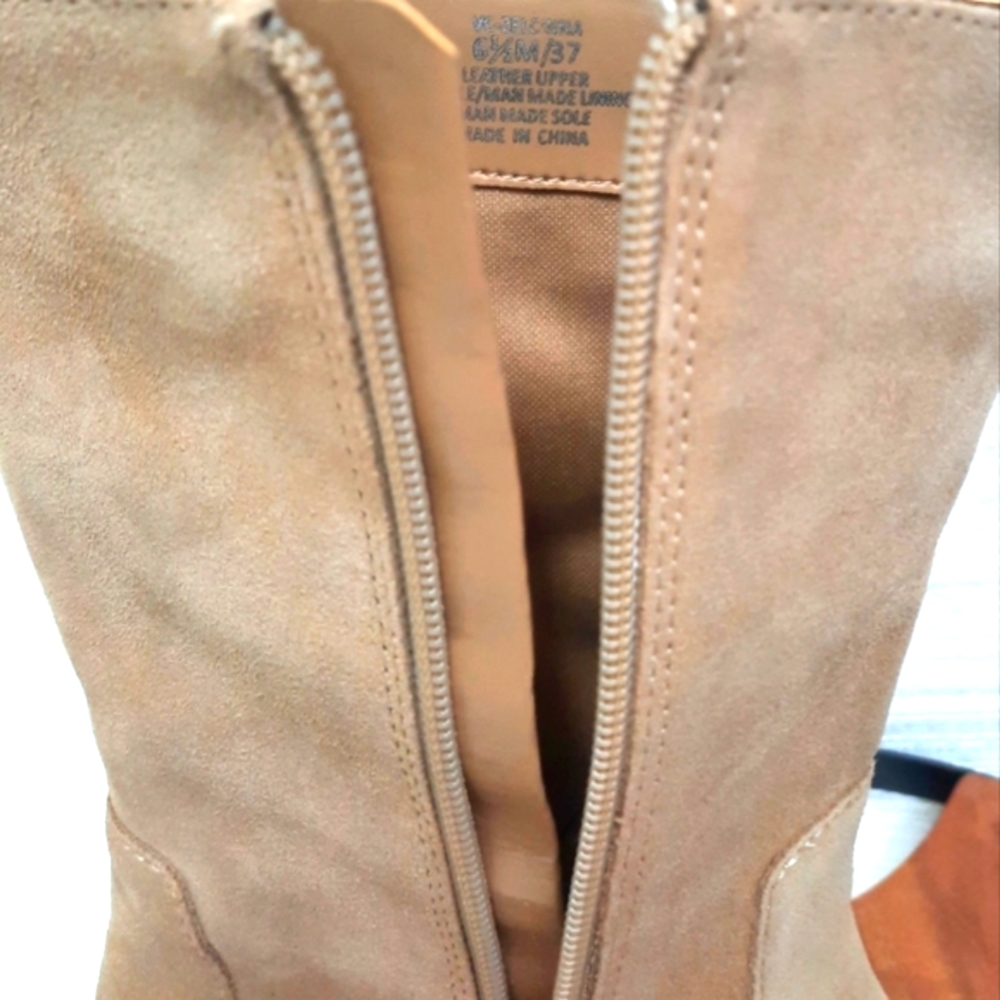 NWT VINCE CAMUTO MID-SHAFT SUEDE BOOTS ZELCINNA TORTILLA VERONA Size 6.5 - Picture 11 of 14